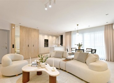 Видовые апартаменты 2+1, 115м², с дизайнерским интерьером в уютном комплексе у реки Дим Чай в районе Тосмур, Алания ID-19258 фото-2