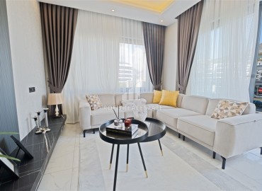 Апартаменты 1+1, 54м², с дизайнерским интерьером в премиум-комплексе в 100м от моря в районе Каргыджак, Алания ID-19266 фото-3