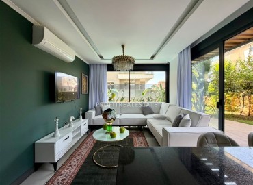 Фешенебельная трехкомнатная квартира, 90м², с выходом в сад в новой элитной резиденции в центре Алании, в районе Хасбахче ID-19325 фото-2
