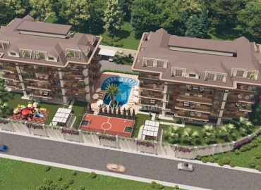Инвестиционное предложение на этапе проекта: квартиры 56-264,8м², в резиденции в центре Алании, 300м от моря ID-19345 фото-5
