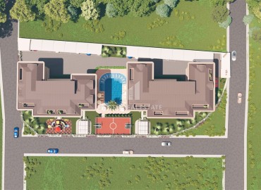 Инвестиционное предложение на этапе проекта: квартиры 56-264,8м², в резиденции в центре Алании, 300м от моря ID-19345 фото-6