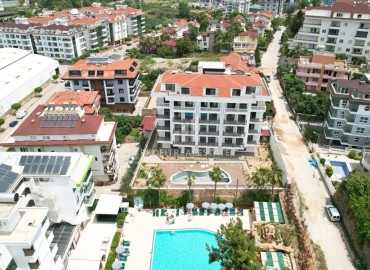 Новые апартаменты 1+1, 55м², с чистовой отделкой в комфортабельной новостройке у реки Дим Чай в Кестеле, Алания ID-19361 фото-1