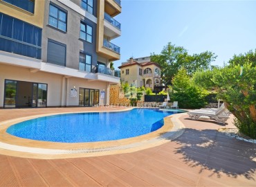 Апартаменты с одной спальней, 50м², в современном комплексе, у горной реки в 750м от моря в районе Кестель, Алания ID-19362 фото-10