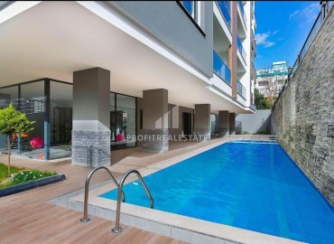 Стильная квартира с одной спальней, 60м², в комплексе с бассейном в Махмутларе, Алания, в 200м от моря ID-19364 фото-11
