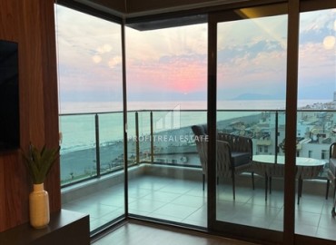Элегантная квартира 2+1, 90м² с видом на море в элитном комплексе на первой береговой линии Махмутлара, Алания ID-19380 фото-22