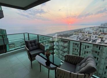 Элегантная квартира 2+1, 90м² с видом на море в элитном комплексе на первой береговой линии Махмутлара, Алания ID-19380 фото-24