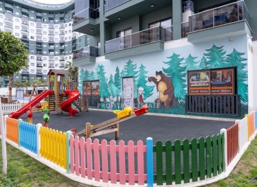 Уютная двухкомнатная квартира, 53м², в элитном комплексе с отличной локацией в 500м от моря в Махмутларе, Алания ID-19384 фото-39