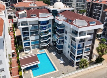 Видовой перевернутый меблированный дуплекс 4+1, 160м², в отличном комплексе в 150м от моря в районе Кестель, Алания ID-19400 фото-32