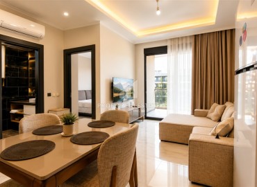 Стильные двухкомнатные апартаменты, 52м², с видом на горы в новом элитном комплексе в Оба, Алания ID-19405 фото-10