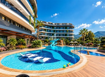 Стильные двухкомнатные апартаменты, 52м², с видом на горы в новом элитном комплексе в Оба, Алания ID-19405 фото-21