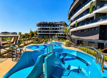 Стильные двухкомнатные апартаменты, 52м², с видом на горы в новом элитном комплексе в Оба, Алания ID-19405 фото-25