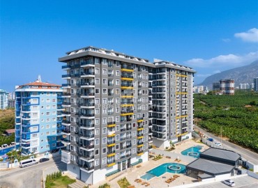 Элитная видовая квартира 1+1, 60м², в новом комплексе с отельной инфраструктурой, в 650м от моря в Махмутларе, Алания ID-19410 фото-1