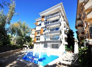 Готовая к проживанию, двухкомнатная квартира, 50м², в комплексе с бассейном в районе Оба, Алания, в 300м от моря под ВНЖ ID-19413 фото-1