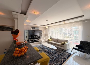 Трехкомнатная квартира с интерьером от дизайнера, 115м², в 150м от моря в районе Кестель, Алания ID-19425 фото-8