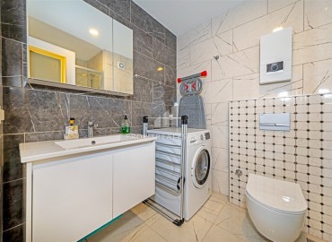 Уютная квартира с одной спальней, 60м² с видом на море в элитном комплексе в 900м от пляжа Инджекум в Авсалларе, Алания ID-19439 фото-5