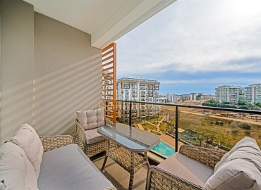 Уютная квартира с одной спальней, 60м² с видом на море в элитном комплексе в 900м от пляжа Инджекум в Авсалларе, Алания ID-19439 фото-7