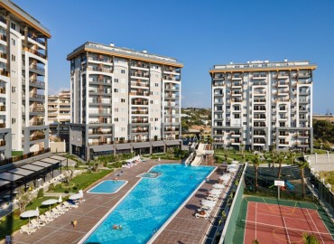 Уютная квартира с одной спальней, 60м² с видом на море в элитном комплексе в 900м от пляжа Инджекум в Авсалларе, Алания ID-19439 фото-9