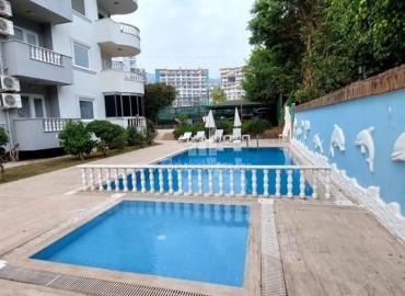 Укомплектованная трехкомнатная квартира, 90м², в комплексе с бассейном в районе Джикджилли, Алания ID-19450 фото-13