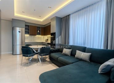 Стильная квартира 1+1, 55м², с личным садом 30м² в современном комплексе с инфраструктурой в районе Оба, Алания ID-19451 фото-2