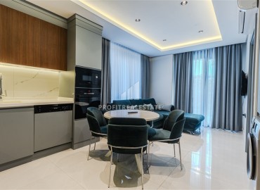 Стильная квартира 1+1, 55м², с личным садом 30м² в современном комплексе с инфраструктурой в районе Оба, Алания ID-19451 фото-4