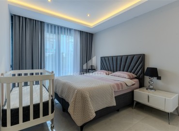 Стильная квартира 1+1, 55м², с личным садом 30м² в современном комплексе с инфраструктурой в районе Оба, Алания ID-19451 фото-8