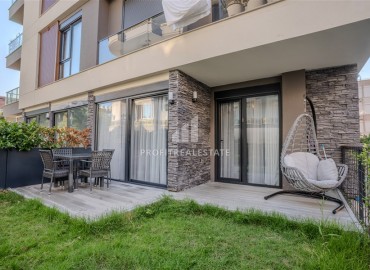 Стильная квартира 1+1, 55м², с личным садом 30м² в современном комплексе с инфраструктурой в районе Оба, Алания ID-19451 фото-10