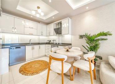 Стильная квартира с одной спальней, 65м², с видом на море в элитном комплексе в районе Алании - Тосмур ID-19469 фото-3