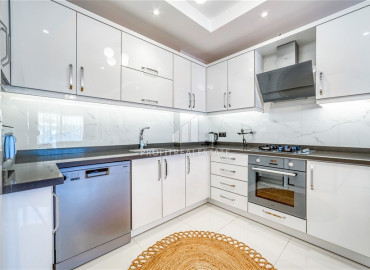Стильная квартира с одной спальней, 65м², с видом на море в элитном комплексе в районе Алании - Тосмур ID-19469 фото-6