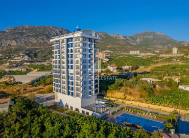 Видовые двухкомнатные апартаменты, 54м², в новостройке премиум класса в районе Махмутлар, Алания ID-19483 фото-16