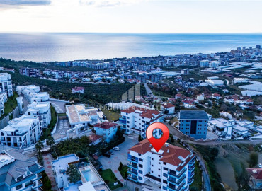 Видовые двухкомнатные апартаменты, 56м², в комплексе премиум класса в горах района Каргыджак, Алания ID-19527 фото-15