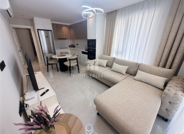 Стильная меблированная квартира с двумя спальнями, 95м², в новом комплексе с бассейном у пляжа Клеопатры, Алания ID-19534 фото-2