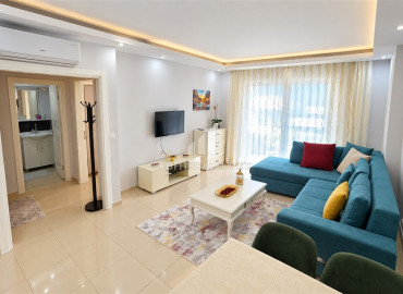 Квартира 1+1, 65м², с мебелью и бытовой техникой в комплексе с бассейном в 400м от моря в Махмутларе, Алания ID-19556 фото-4