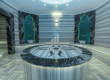 Двухкомнатные апартаменты, 56м², с чистовой отделкой в новом комплексе премиум класса в Авсалларе, Алания ID-19562 фото-19