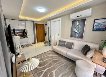 Уютная квартира с одной спальней, 50м², в комплексе с бассейном в 150м от пляжа Кейкубат, Алания центр ID-19567 фото-1
