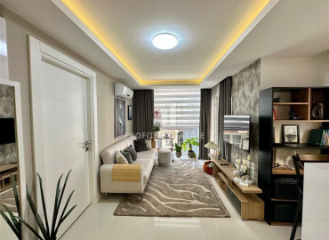 Уютная квартира с одной спальней, 50м², в комплексе с бассейном в 150м от пляжа Кейкубат, Алания центр ID-19567 фото-2