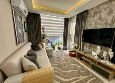 Уютная квартира с одной спальней, 50м², в комплексе с бассейном в 150м от пляжа Кейкубат, Алания центр ID-19567 фото-3