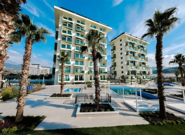 Апартаменты 1+1, 55м², с бытовой техникой и видом на закат в комплексе премиум класса в районе Алании Демирташ ID-19586 фото-1