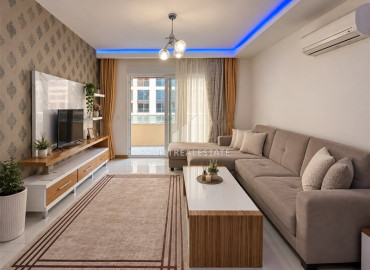 Элегантная двухкомнатная квартира, 65м² в комфортабельном комплексе в 450м от моря в Махмутларе, Алания ID-19606 фото-4