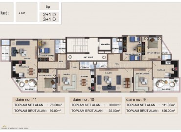 Новые квартиры в Алании, Турция, от застройщика, 95-340 кв.м. ID-1874 фото-6