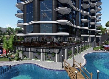 Апартаменты с видом на море в комплексе класса люкс на стадии строительства в Махмутларе ID-2370 фото-9