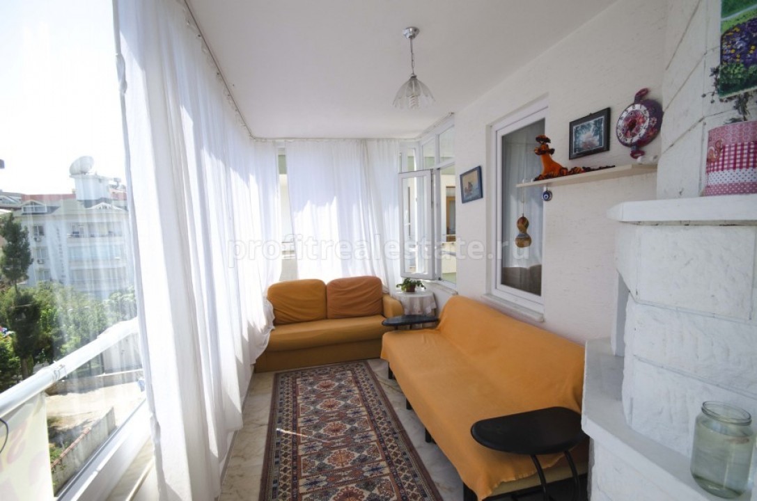 Трехкомнатная квартира с отдельной кухней и застекленным балконом в центре Алании, 115 м2 ID-2900 фото-2