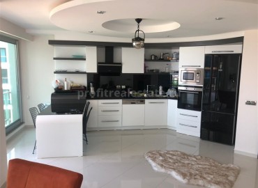 Стильная трехкомнатная квартира в Каргыджак, шикарный вид на море и Аланию, мебель + техника, 125 м2 ID-3157 фото-6