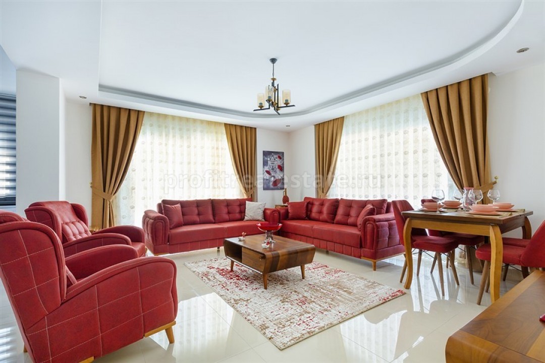Стильная трехкомнатная квартира в курортном районе Махмутлар, высокий этаж ID-3564 фото-1