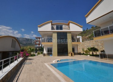 Villa with individual architectural design and sea view in Kargicak, Alanya, Turkey ID-0175 фото-2