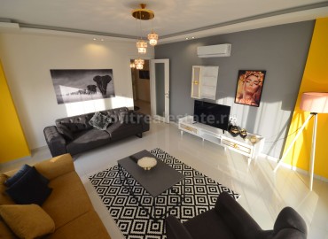 Стильная трехкомнатная квартира на аренду, с отдельной кухней, в Махмутларе, Аланья, 110 м2 ID-4120 фото-4