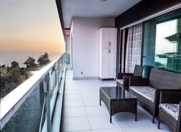 Шикарные двухкомнатные апартаменты 110 кв м, в элитном комплексе с видом на море, района Каргыджак, Алания ID-4208 фото-8