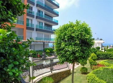 Шикарные двухкомнатные апартаменты 110 кв м, в элитном комплексе с видом на море, района Каргыджак, Алания ID-4208 фото-9