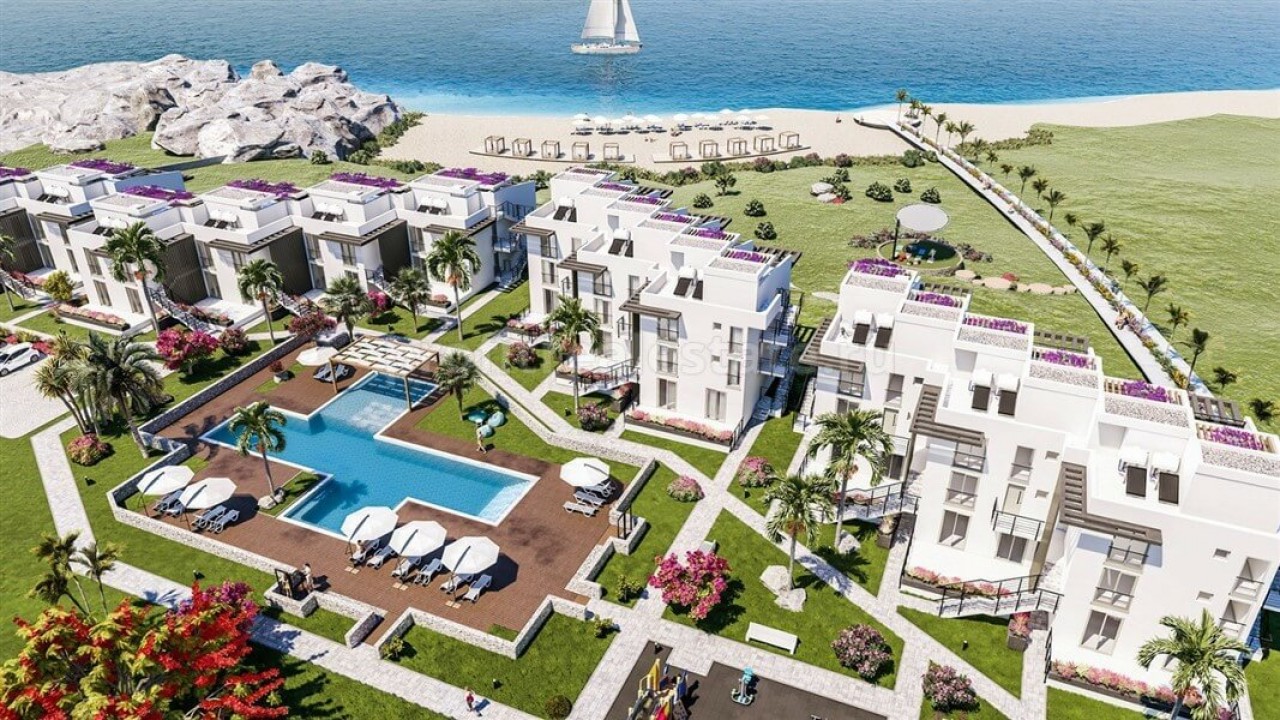 Элитные апартаменты, в новом жилом комплексе, всего в 50 метрах от пляжа, Эсентепе, Кипр ID-4289 фото-1