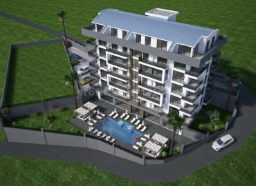 Квартиры на этапе строительства, в новом жилом комплексе Каргыджака, Аланья, 51-140 м2 ID-4328 фото-5