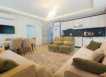 Недорогая двухкомнатная квартира, укомплектованная мебелью и техникой, в 200 метрах от моря, Махмутлар, Аланья ID-4477 фото-1
